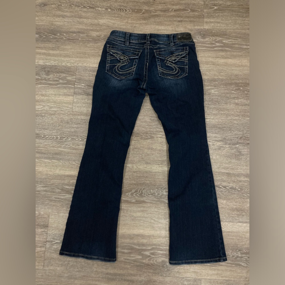 Silver boot cut Y2K jeans